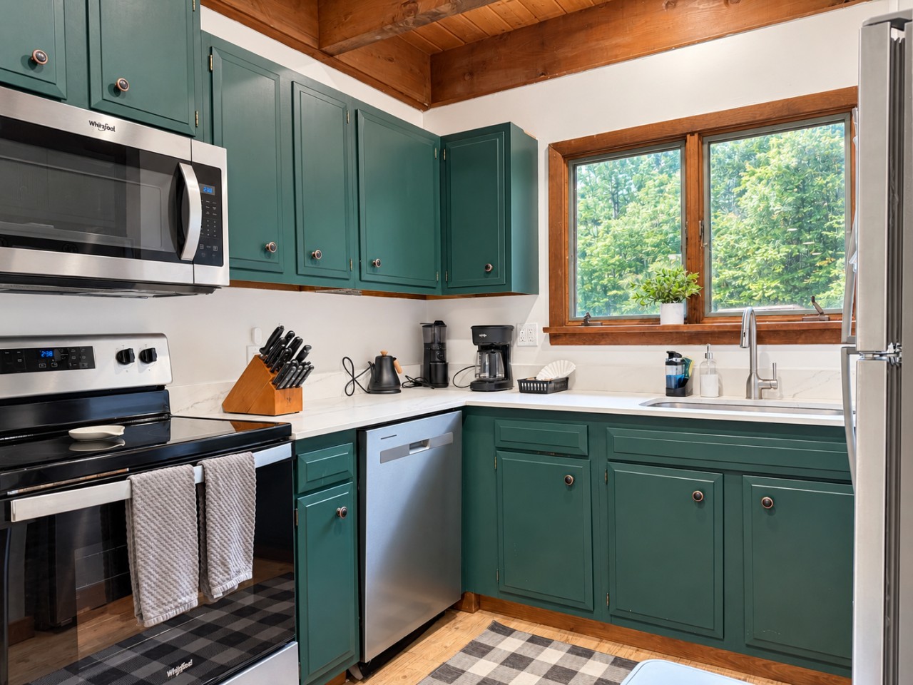 Our fully stocked kitchen