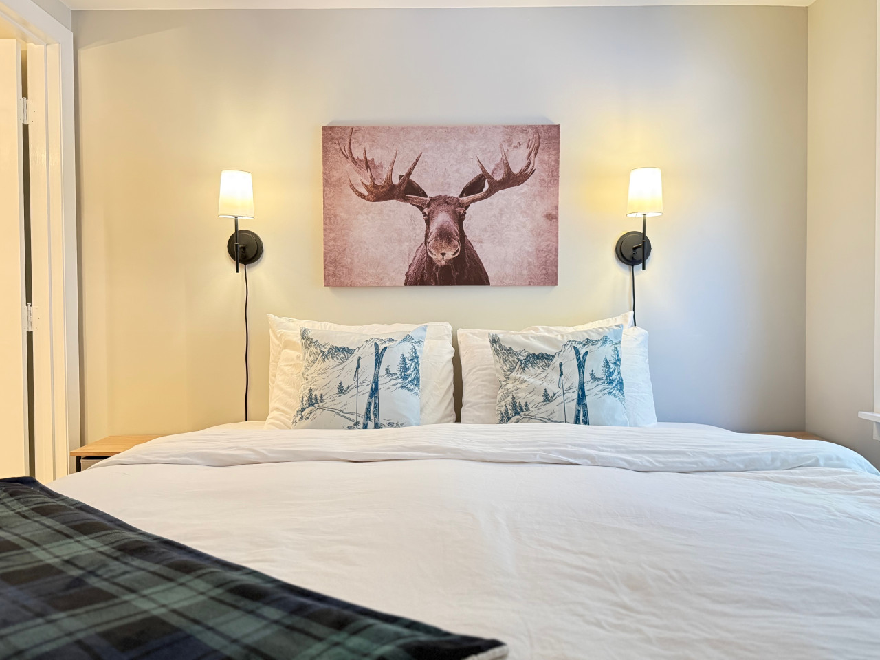 Comfortable king-size bed.