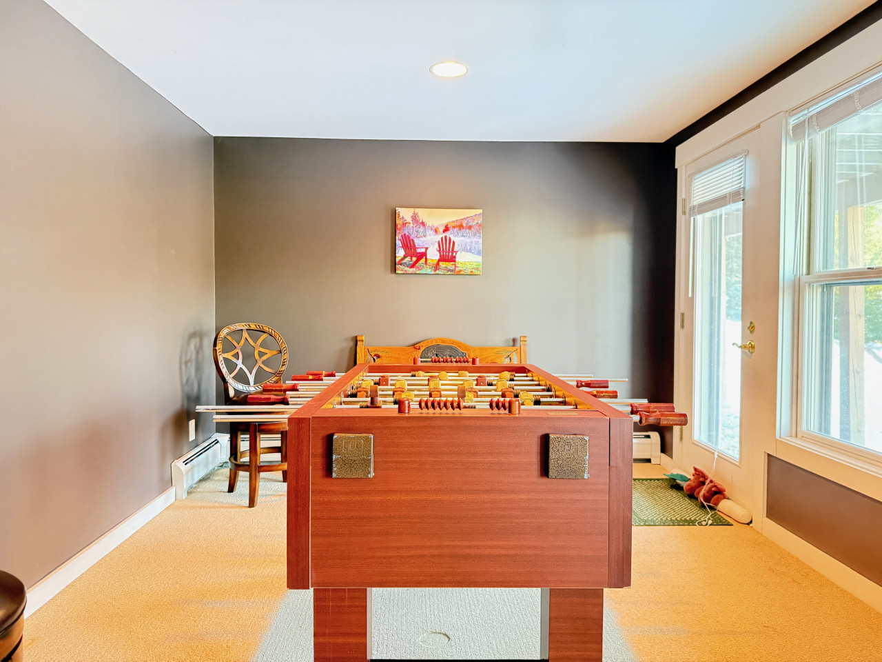 Have fun after dark with a full-sized foosball table and lounge space in the game room.