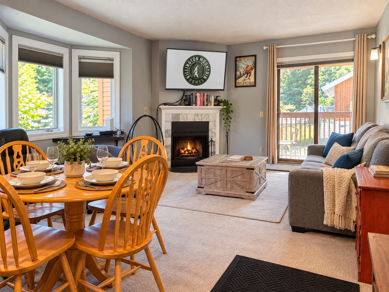 PicoBear | Slopeside Condo, Fireplace & Balcony