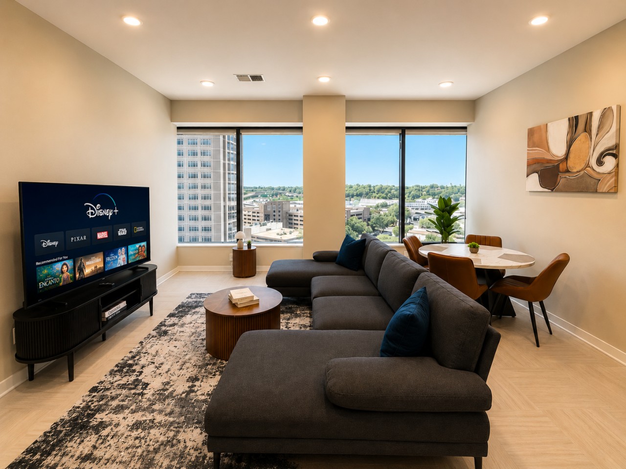 High-rise 3br | King Bed + Skyline Views - Birmingham, AL