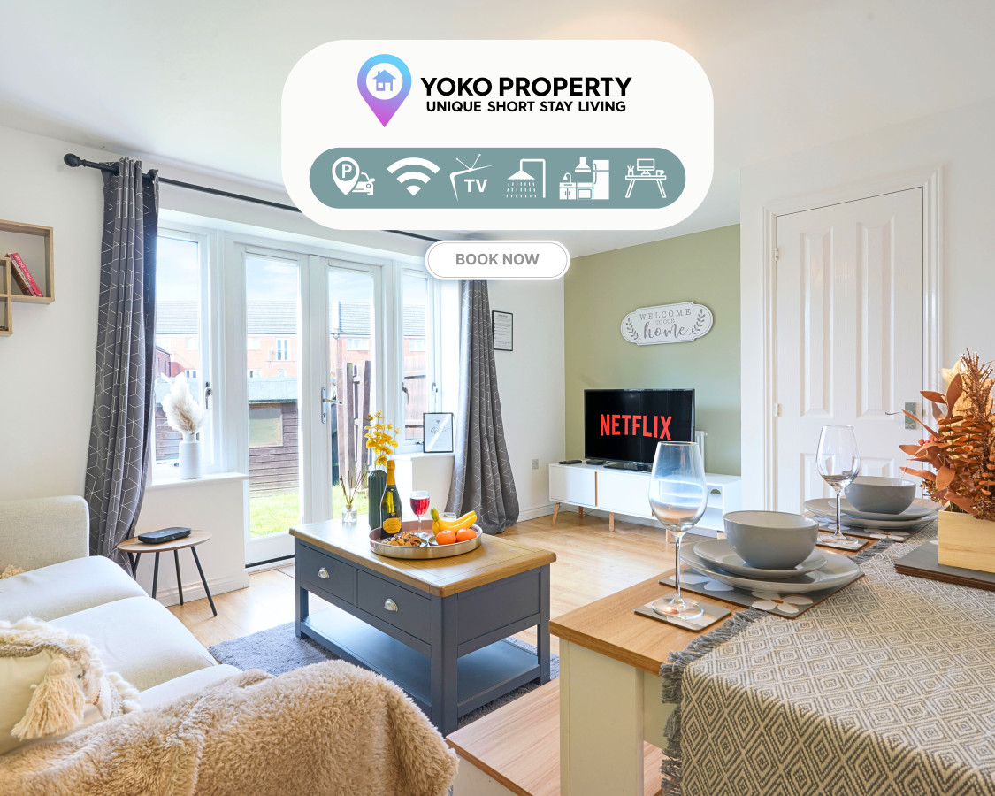 Broughton House • Excellent Location • Driveway Parking • Garden • Smart TVs serviced apartment - Milton Keynes - VivreStays