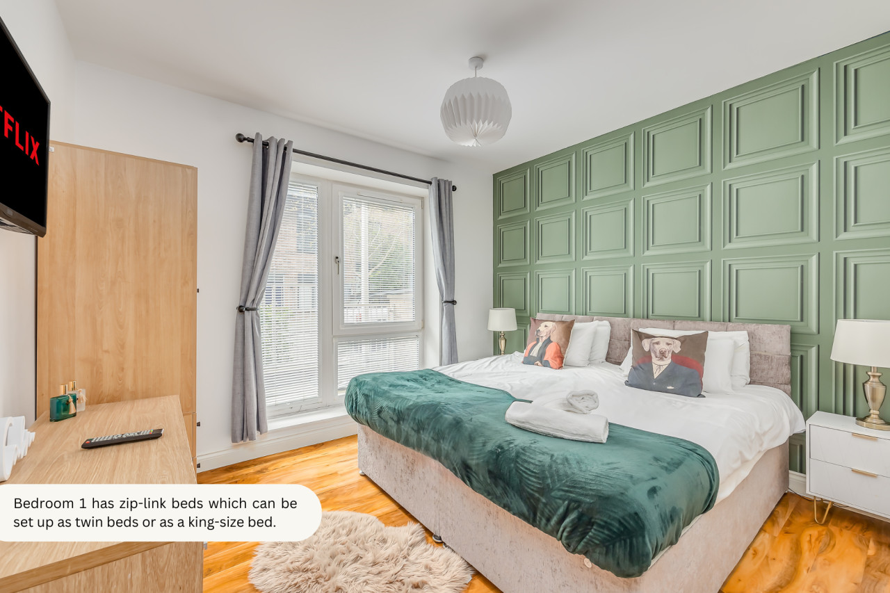Elegant Apartment @ Campbell Park • City Centre • Balcony • Free Parking • Sky TV • Fast WiFi in 3 Columbia Place Flat 1 Nassau Court - Property image 3 - VivreStays