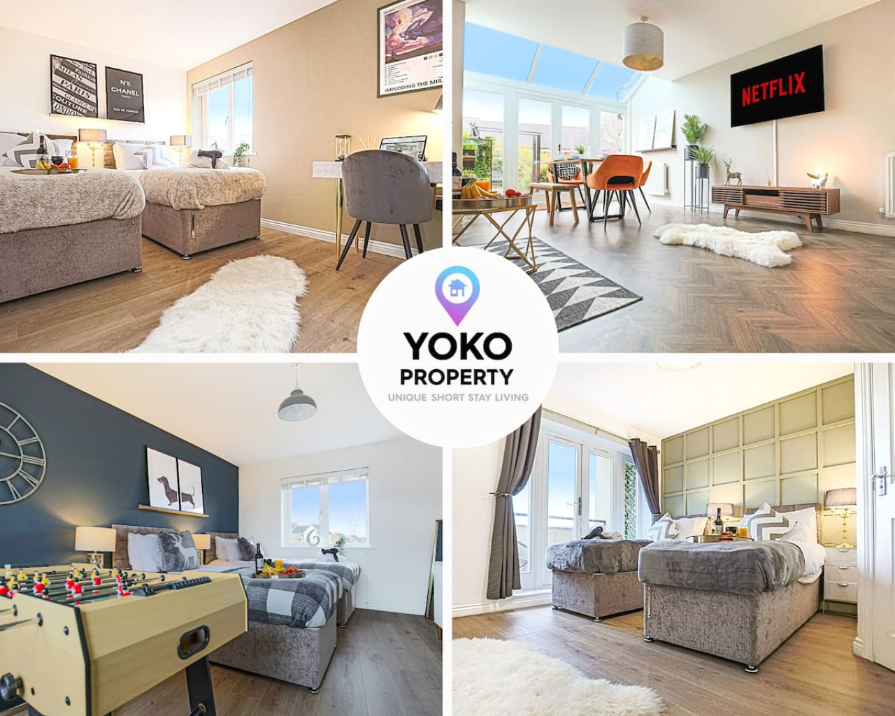 Wenford House • 5 Bedroom 3 Bathroom • 1650 Sq ft • Driveway Parking • Super-Fast WiFi • Sky TV • Spacious Garden • Balcony Room with Park Views serviced apartment - Milton Keynes - VivreStays
