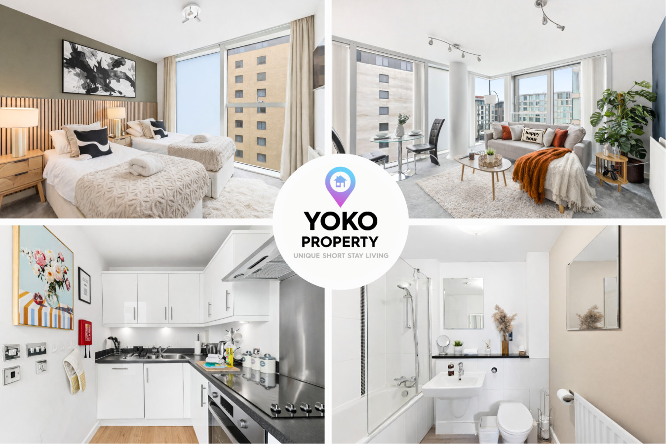 Manhattan Apartment @ The Hub • City Centre • Free Parking • Smart TVs • Fast WiFi • Self-Check-In serviced apartment - Milton Keynes - VivreStays