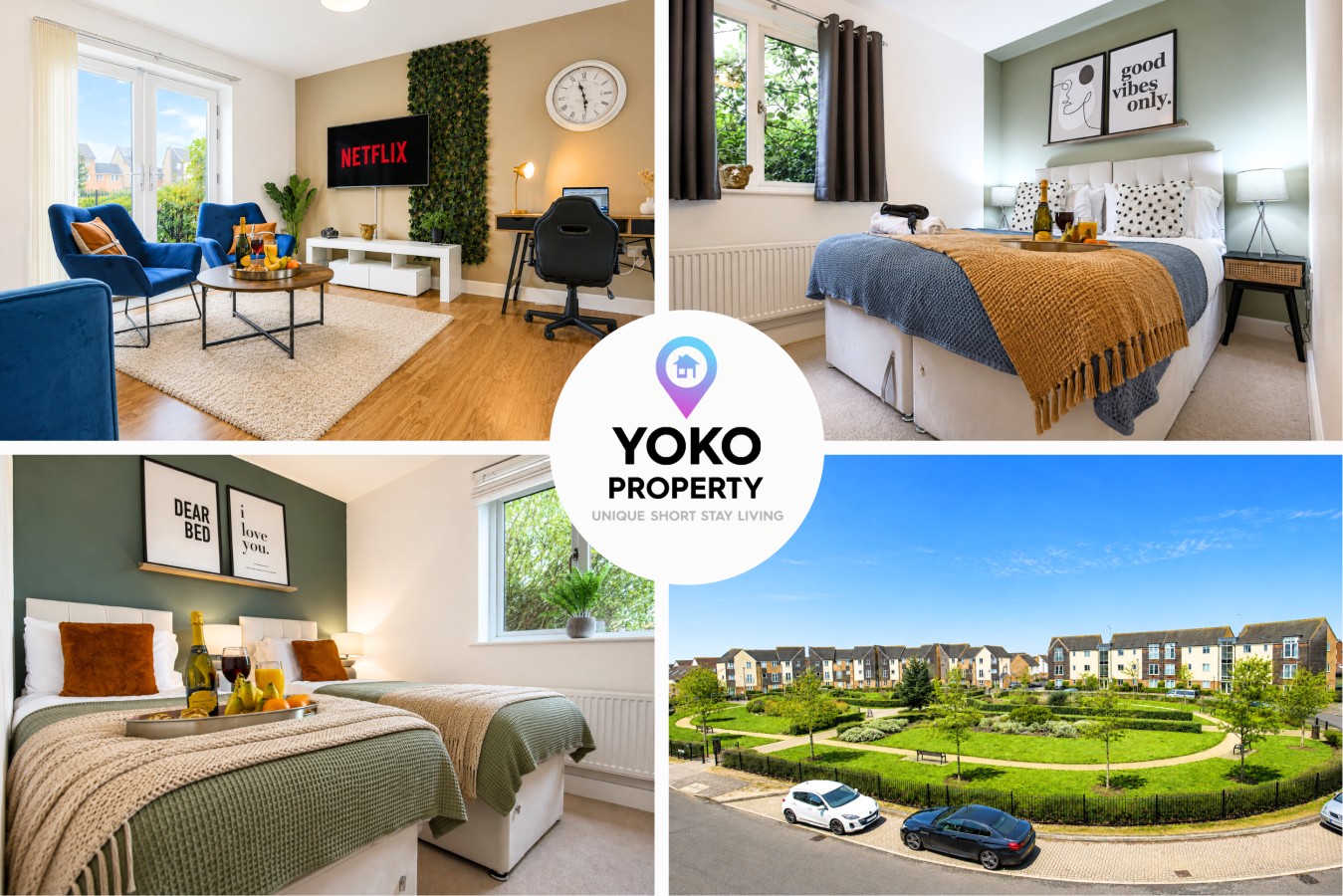 Stylish 2 Bedroom Flat • Free Parking • Balcony • Sky TV • Fast WiFi serviced apartment - Milton Keynes - VivreStays