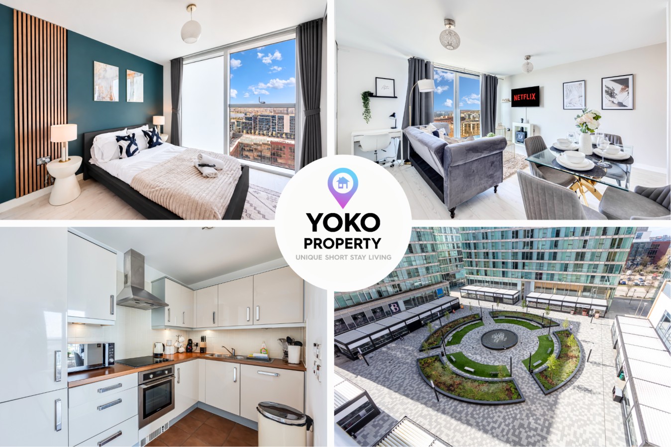 Manhattan Apartment @ The Hub • City Centre • Free Parking • Fast WiFi • SmartTV serviced apartment - Milton Keynes - VivreStays