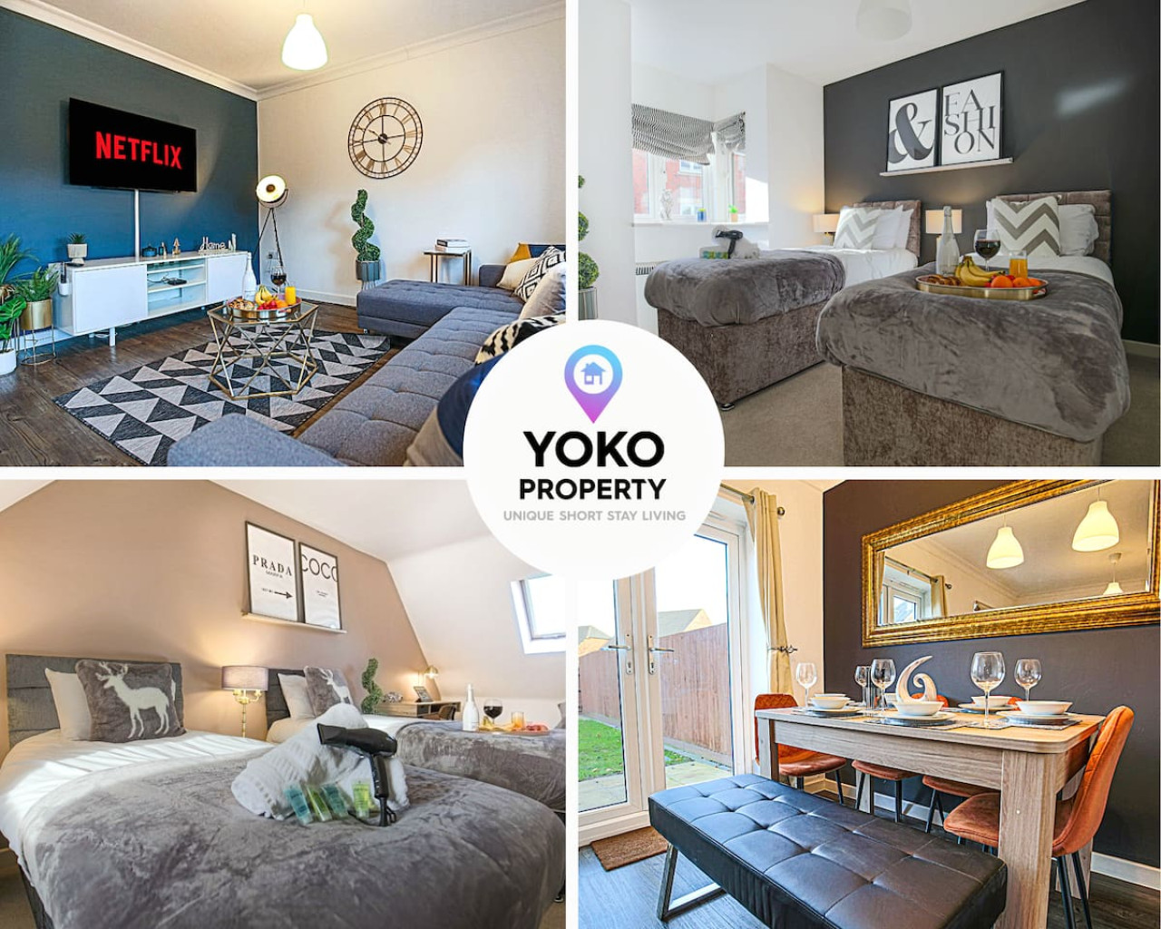 Stylish 4 Bedroom House • Free Parking • Fast Wifi • Smart TV • Garden • Self-Check-In serviced apartment - Milton Keynes - VivreStays