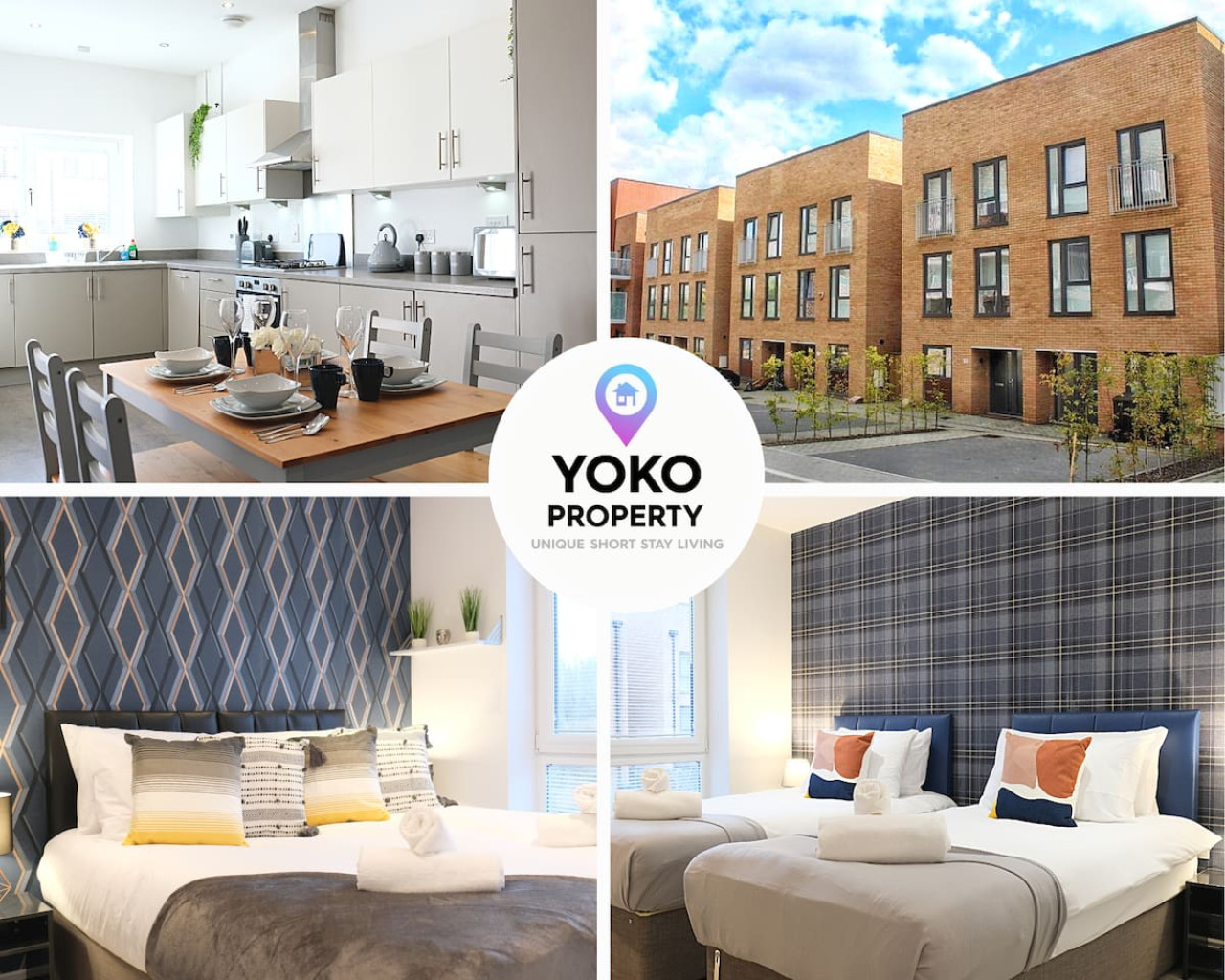 4 Bedroom 3.5 Bath House in City Centre - Sleeps 8 serviced apartment - Milton Keynes - VivreStays