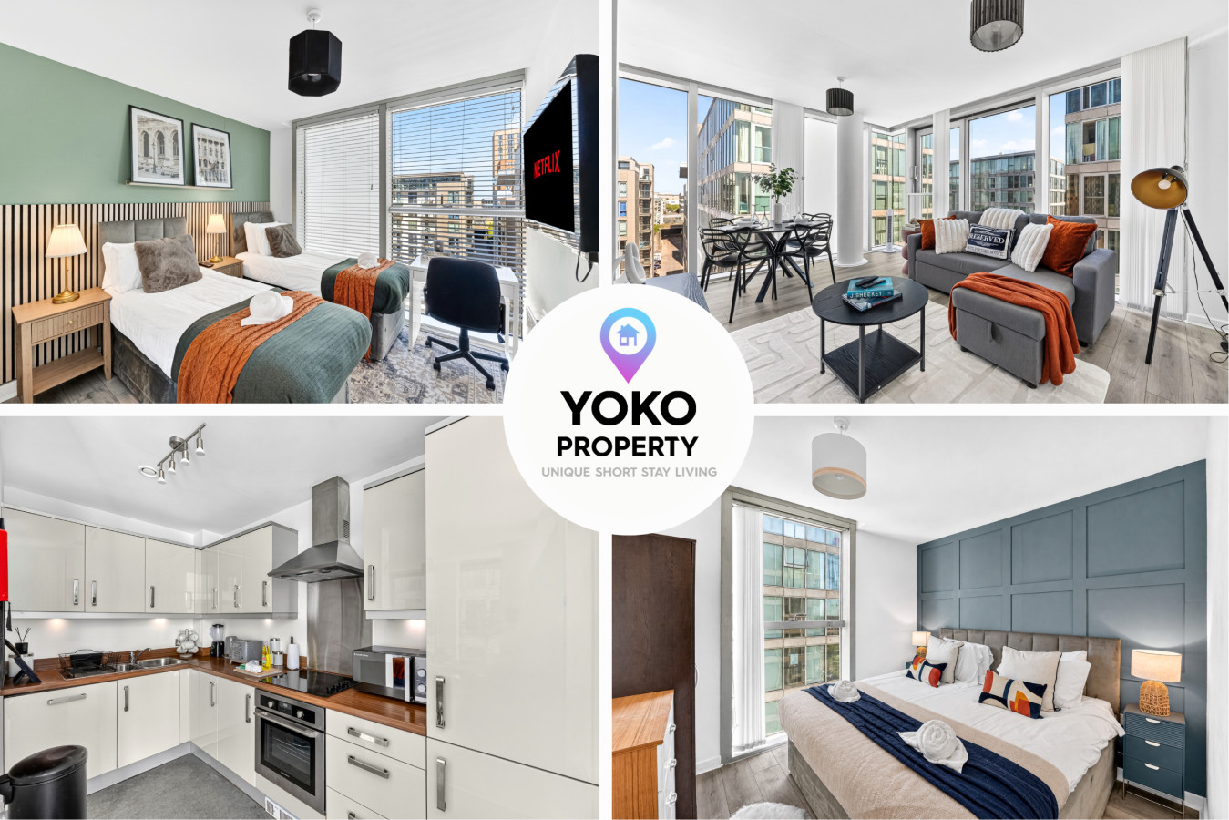 Beautiful Flat @ The Hub • City Centre • Free Parking • Sky TV serviced apartment - Milton Keynes - VivreStays