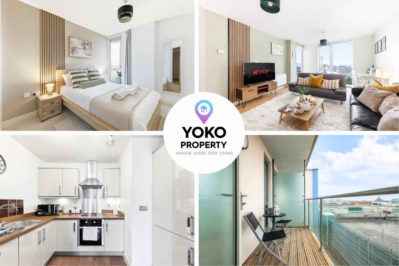 Sleek Apartment • City Centre • Balcony • Free Parking • Fast WiFi • Self-Check-In serviced apartment - Milton Keynes - VivreStays