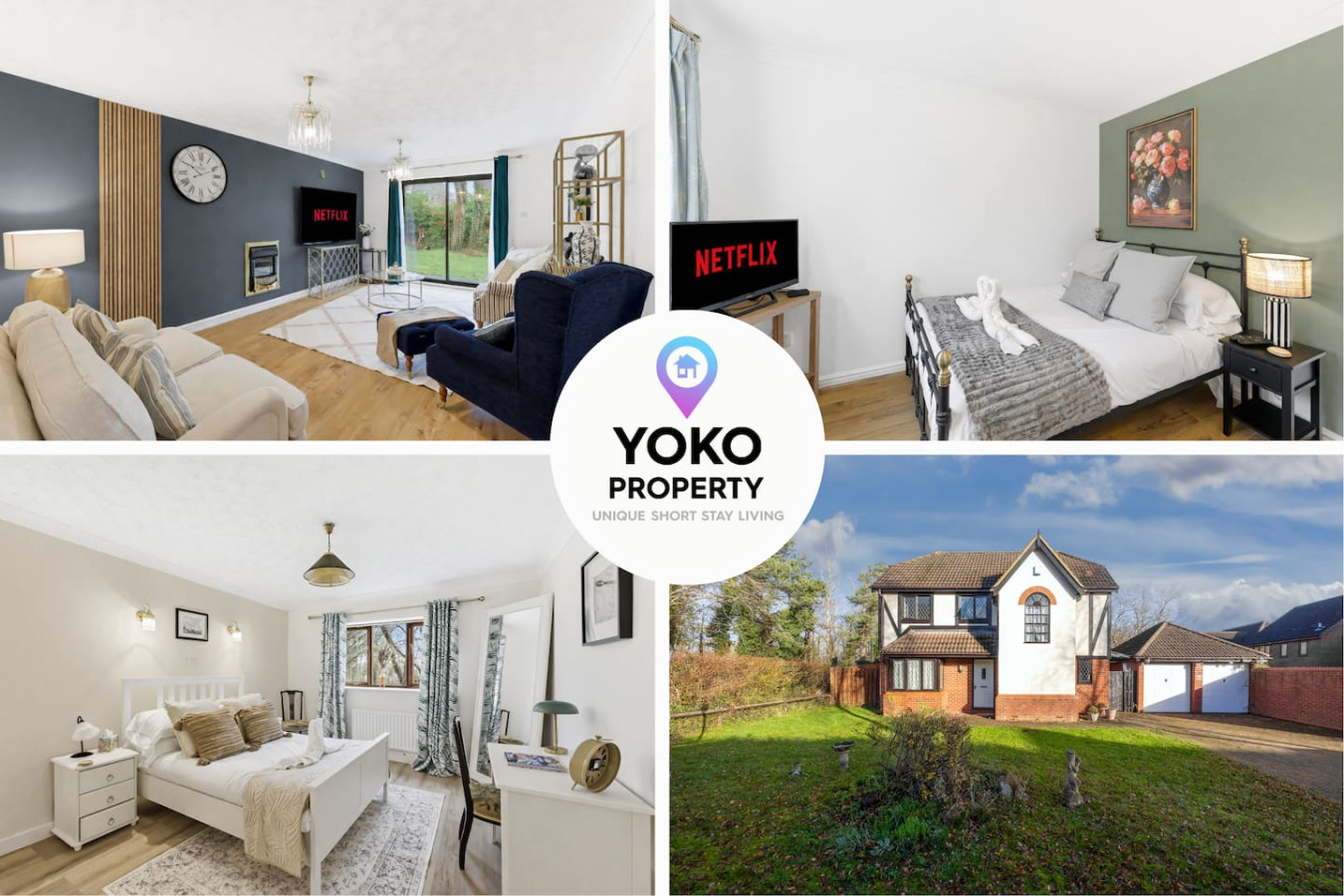 Paxton House • 5 Bedroom 3.5 Bath • Detached • Driveway Parking • Sky TV • Fast WiFi serviced apartment - UK - VivreStays