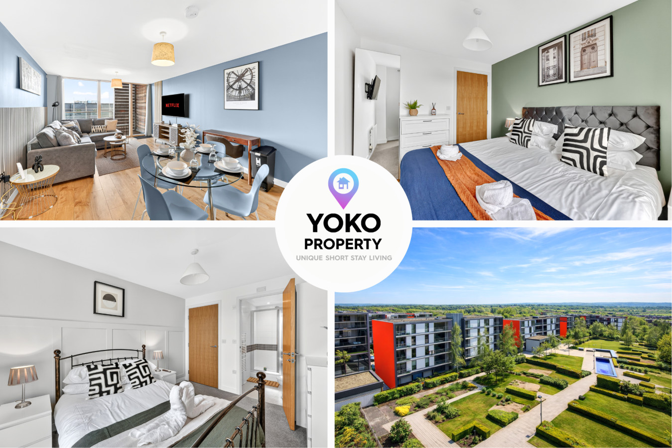 Amethyst Apartment @ The Vizion • City Centre • Secure Parking • Super-Fast WiFi • Yoko Property serviced apartment - Milton Keynes - VivreStays