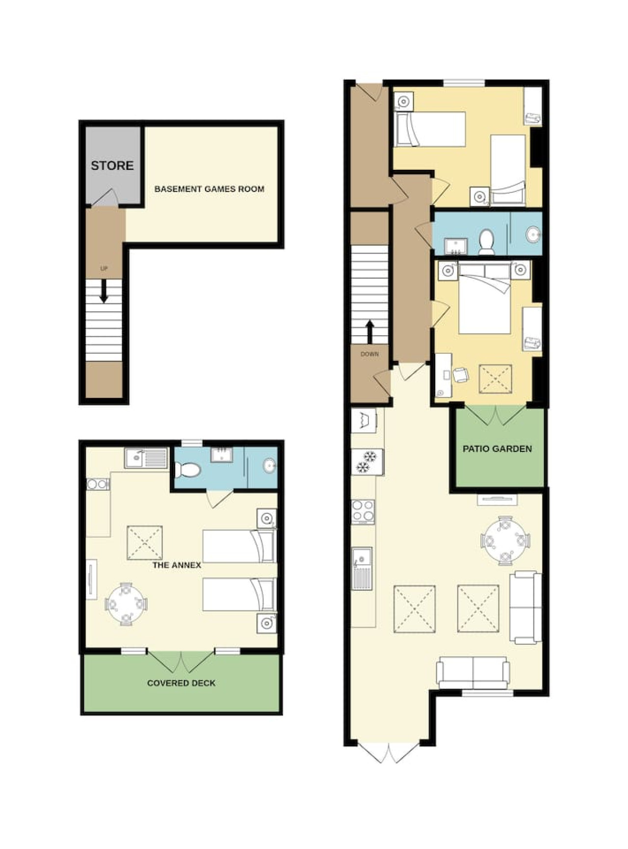 5 Bedroom • 4 Bathroom • Annex • x2 Living Rooms • x2 Kitchens • Games Room • Free Parking • Self-Check-In in 26 Freehold Street - Property image 51 - VivreStays