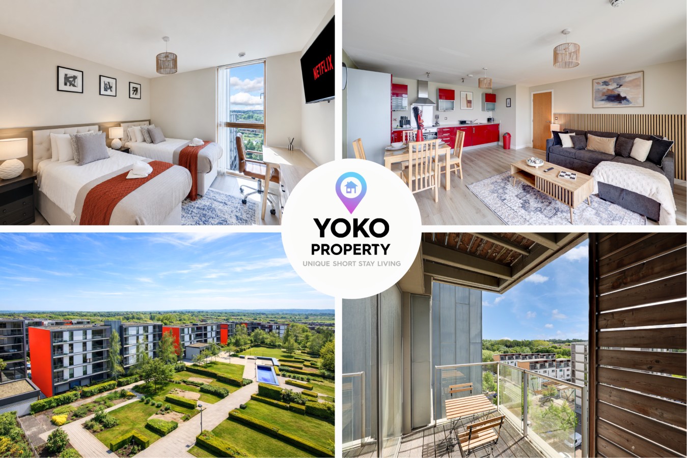 Elegant Apartment @ The Vizion • City Centre • Balcony • Parking • Super-Fast WiFi serviced apartment - Milton Keynes - VivreStays
