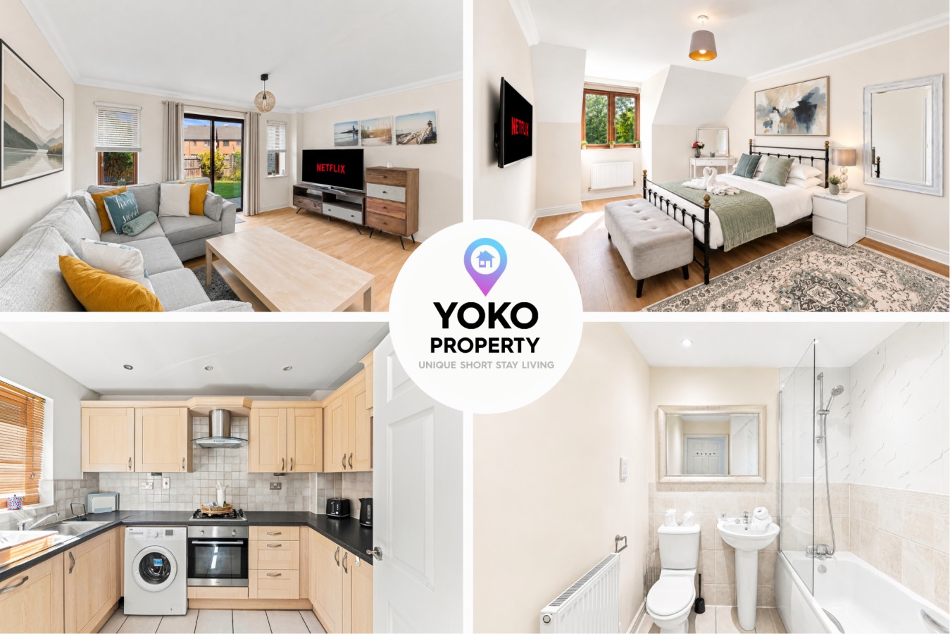 Charming 3BR House • Sleeps 5 • Driveway Parking • Fast Wifi • Work Desk • Fast Wifi serviced apartment - Milton Keynes - VivreStays
