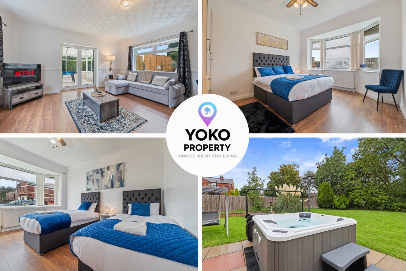 Cosy Bungalow | Sleeps 7 | Free Hot Tub and WiFi serviced apartment - Leigh - VivreStays