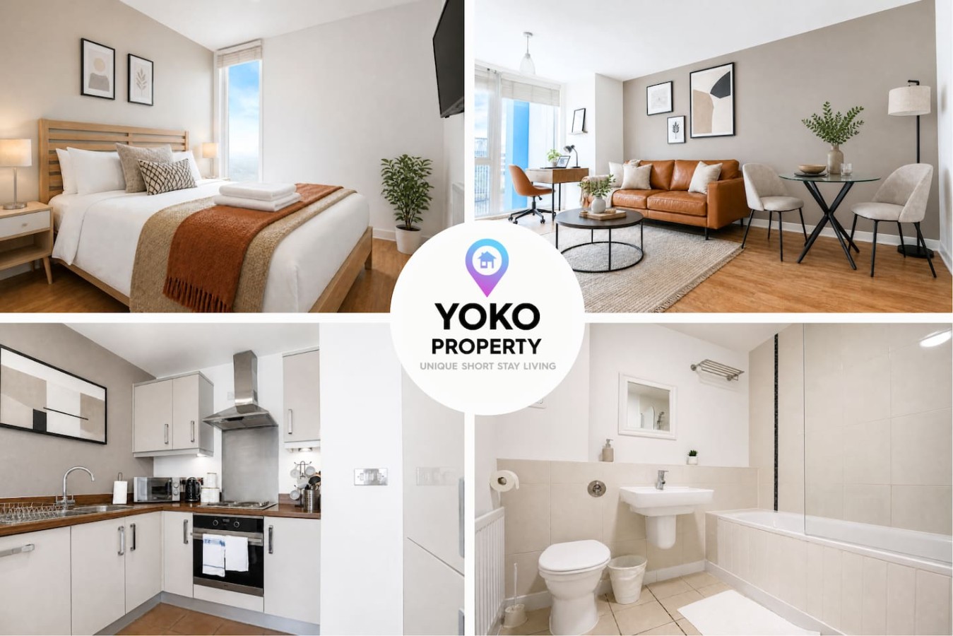 Dakota Apartment @ The Hub • City Centre • Balcony • Free Parking • Work Desk • Fast Wifi • Self-Check-In serviced apartment - Milton Keynes - VivreStays
