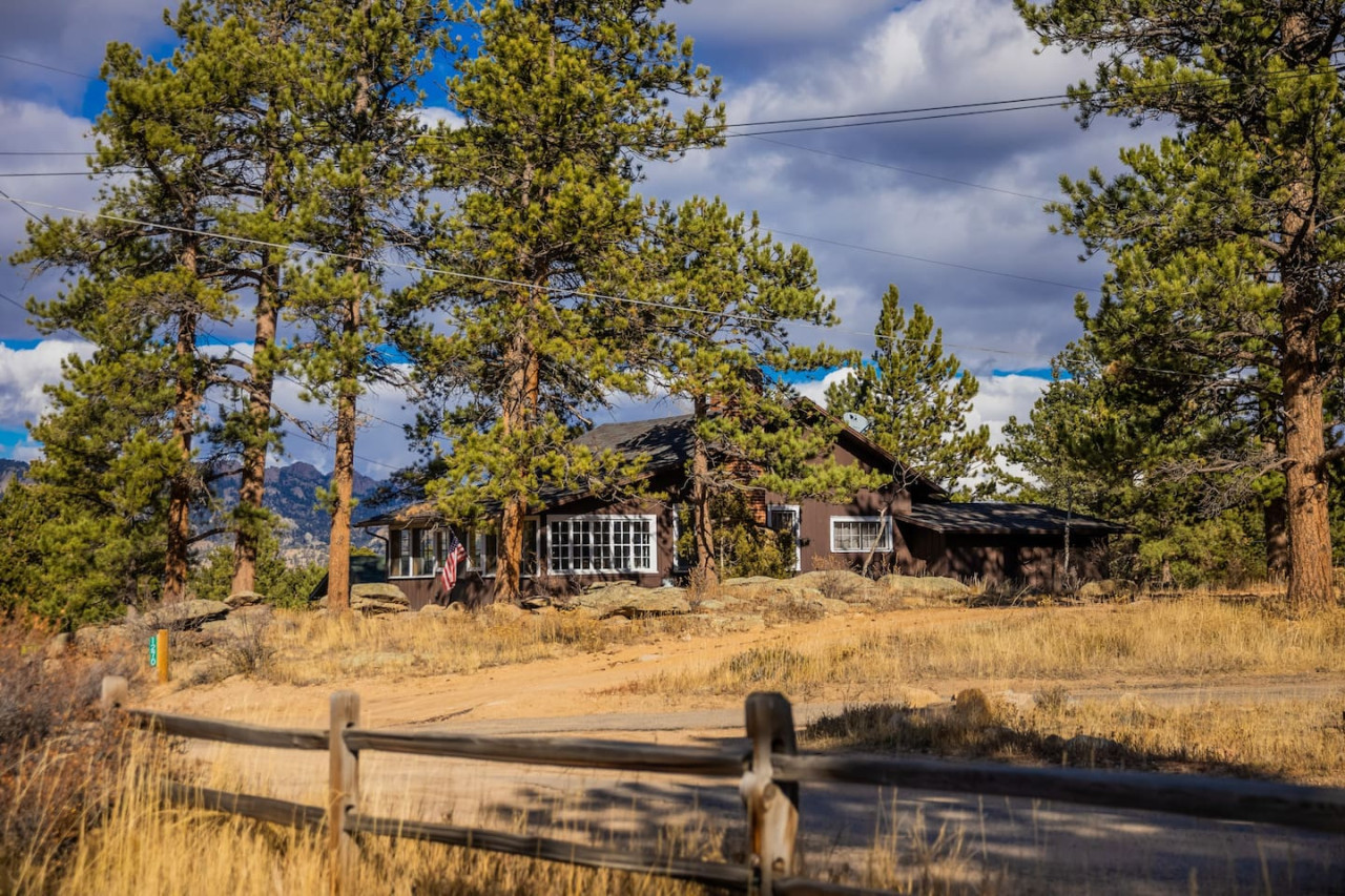 Views everywhere! To the right is Prospect Mountain, a great local open space that's home to a lot of local wildlife like bear, elk, deer and bobcat. To the left is Rocky Mountain National Park, and directly behind my historic cabin is Lumpy Ridge.
