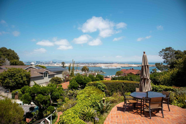 Skyline & Harbor Views from Historic Point Loma Villa