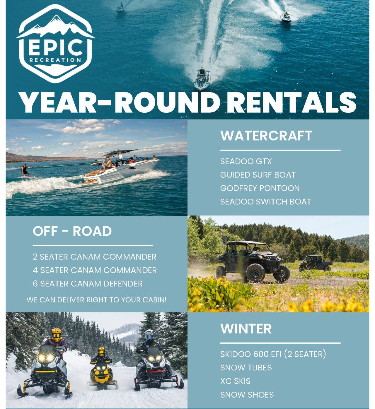 Epic Recreation - Year Round Rentals