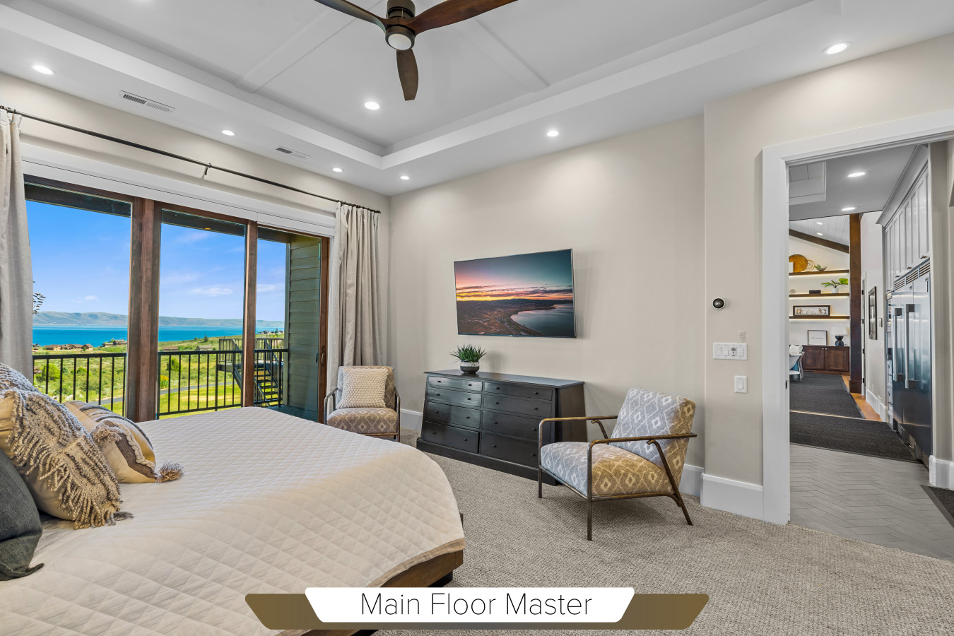 Main Floor Master Bedroom with Private Deck