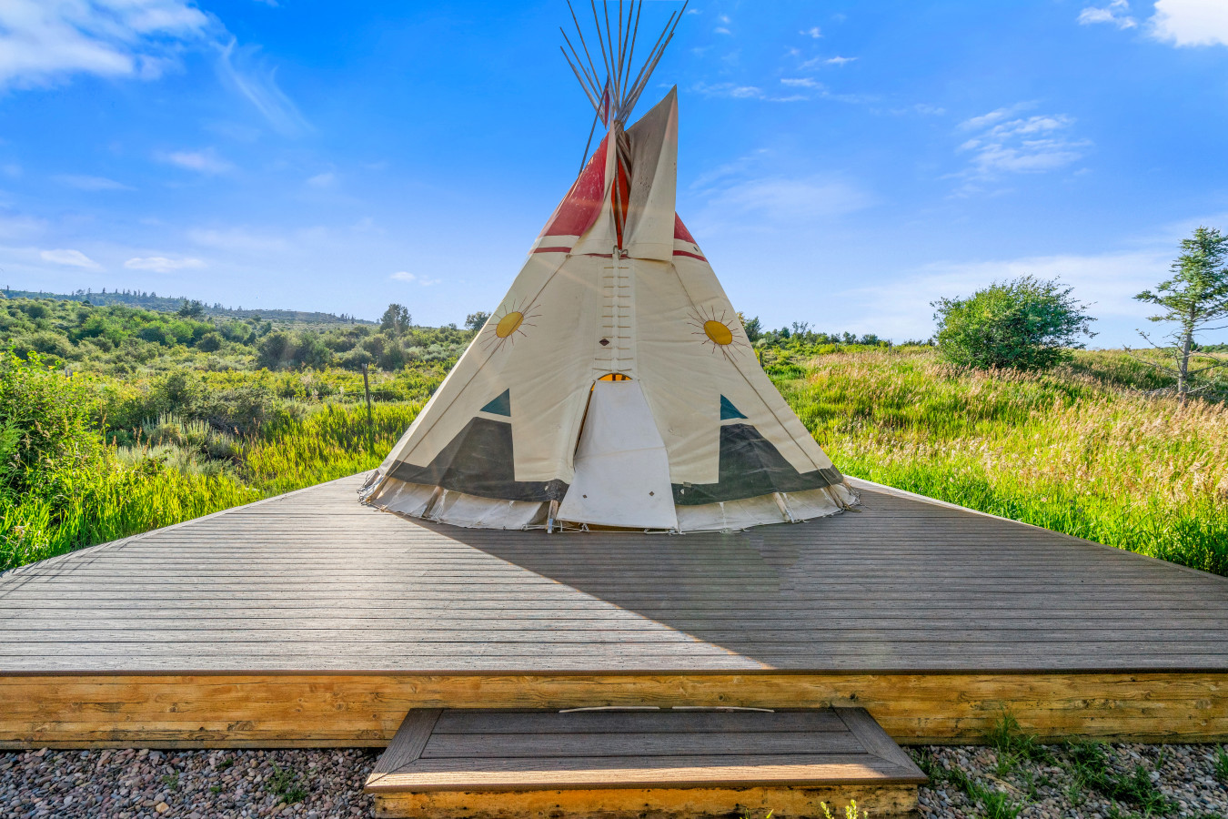 TeePee with Firepit and lots of seating.