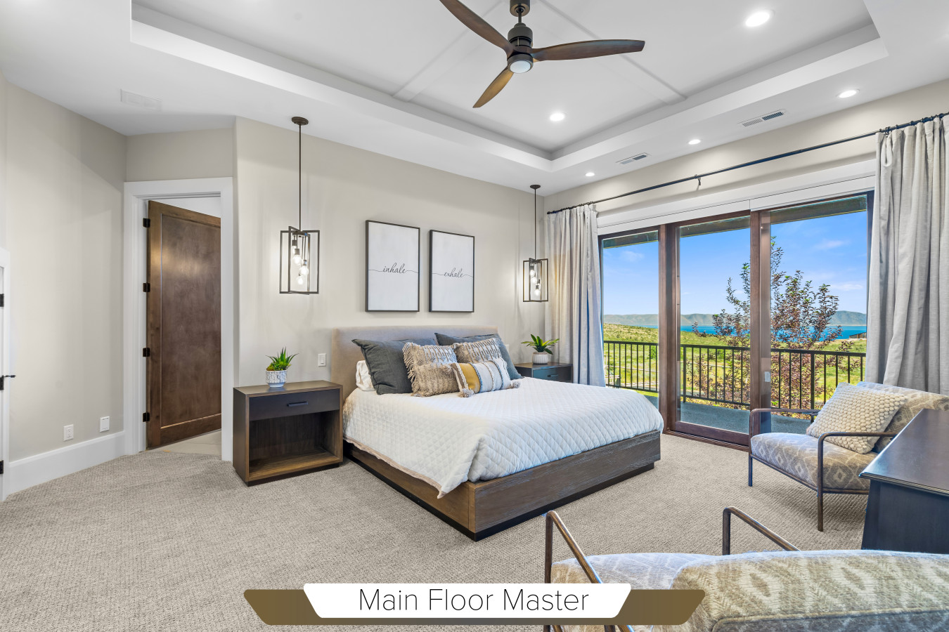 Main Floor Master Bedroom with Private Deck