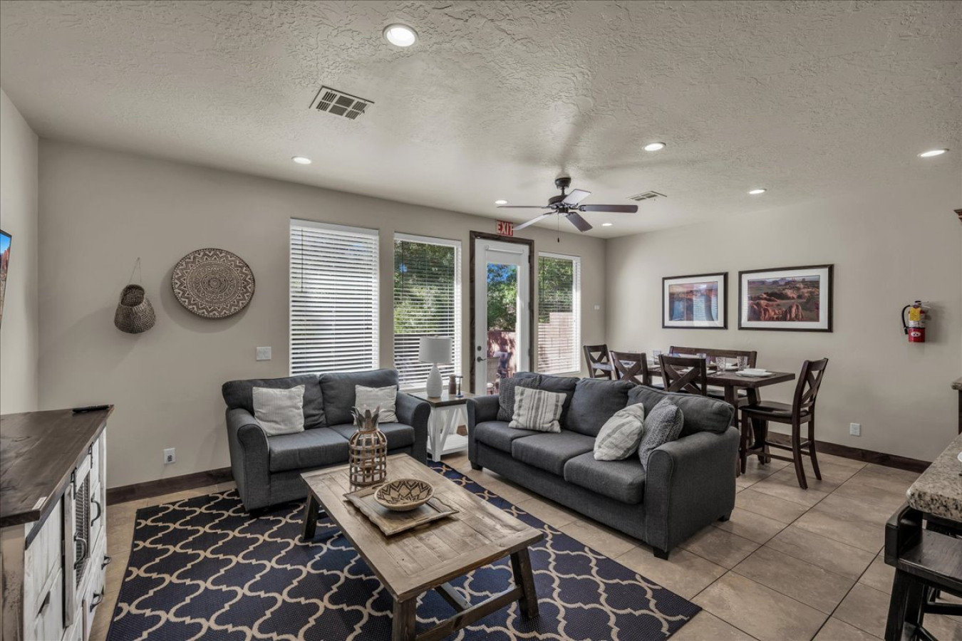 Great Room with Kitchen, Living and Dining