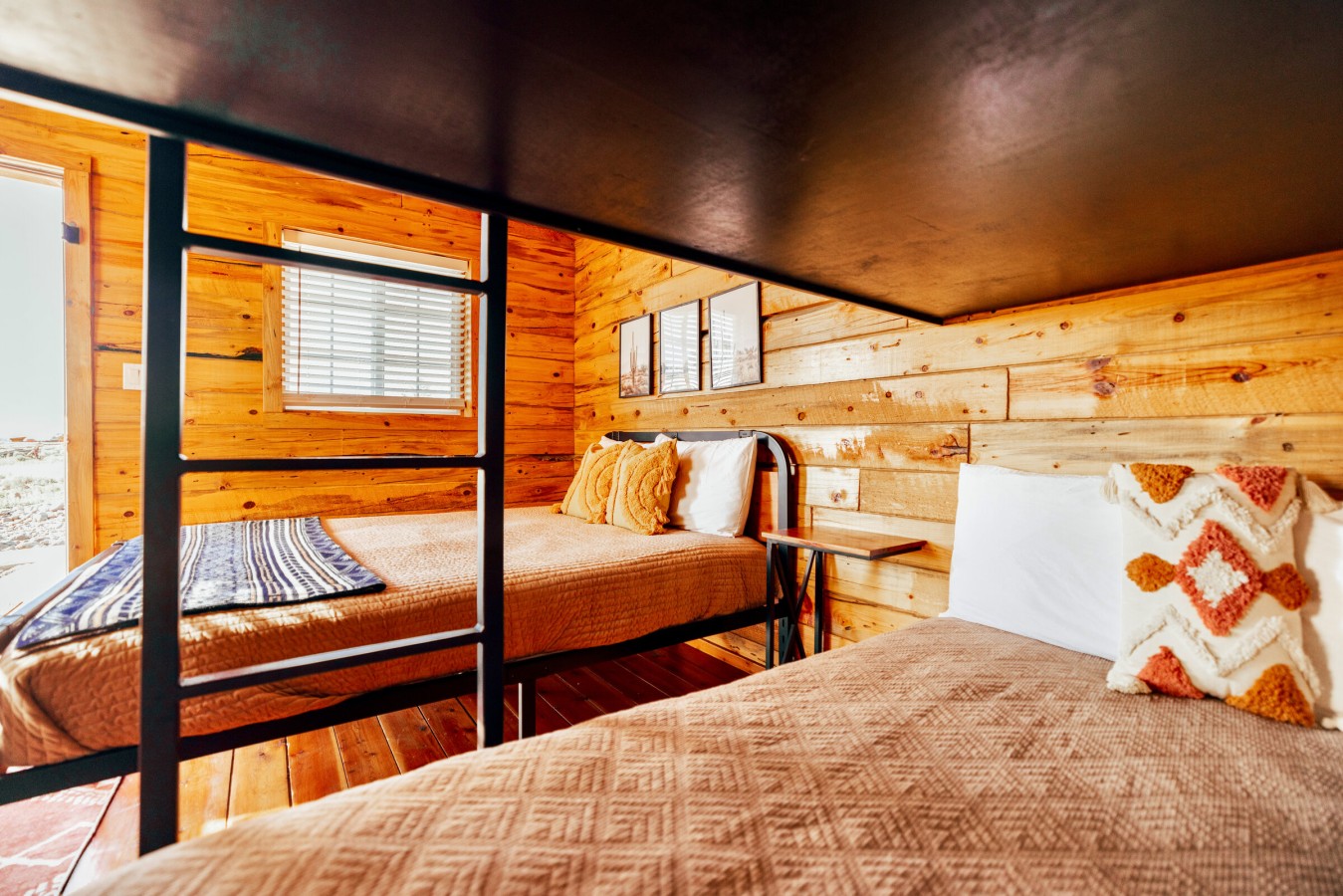 Bunk beds and queen