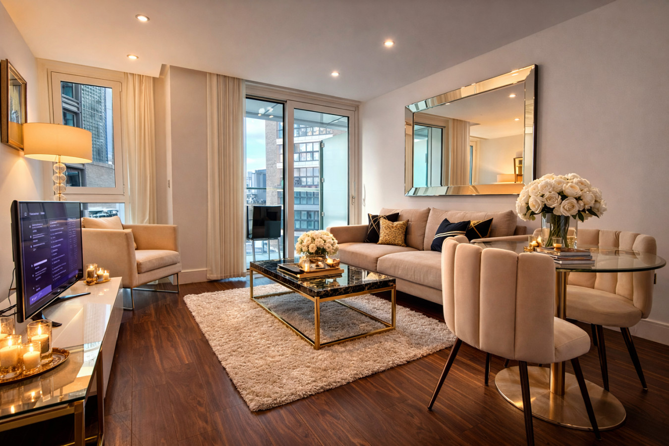 LuxuryLondonStays - Luxury City View AirCon Balcony Rooftop Panoramic London Heated Floor - 1000MB Wi-fi, Sky Garden in Alie Street - Property image 3 - VivreStays